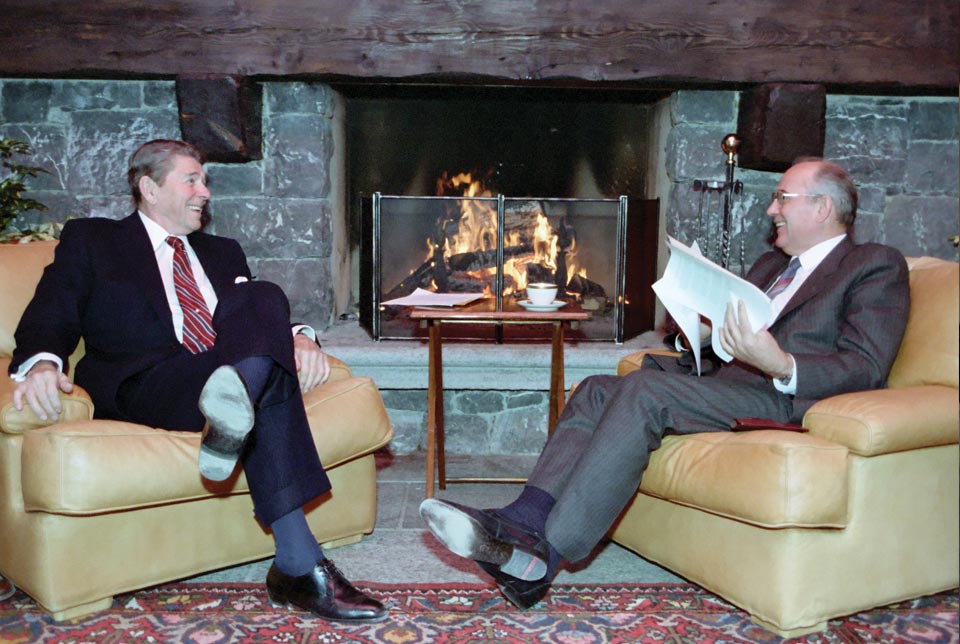 Mikhail Gorbachev and Ronald Reagan developed a good rapport.